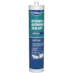 Wickes Kitchen & Bathroom Acrylic Sealant - Clear 310ml £4.10
