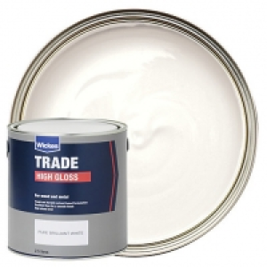 Wickes Trade High Gloss Paint - Pure Brilliant White 2.5L £18.00