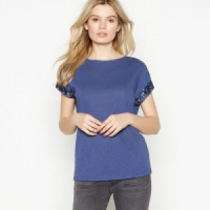 Debenhams  Blue Sequinned T-Shirt