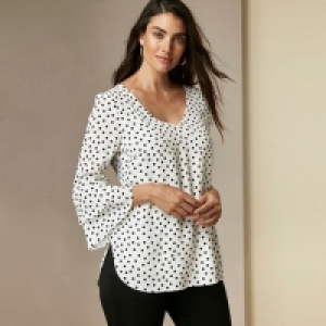 Black and White Polka Dot Blouse