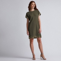 Debenhams  Tall Green Sequin Trim Shift Dress