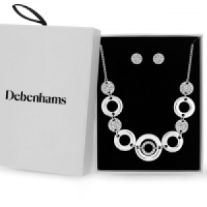 Silver Plated Polished Disc Allway Matching Jewellery Set -