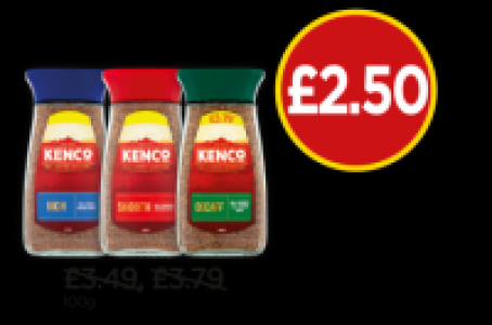 Kenco Rich Roast Coffee, Smooth Roast Coffee, Decaff Coffee £2.50