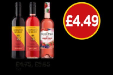 Marques De Leon Tempranillo, Marques Arques De Leon Rose, Ec £4.49