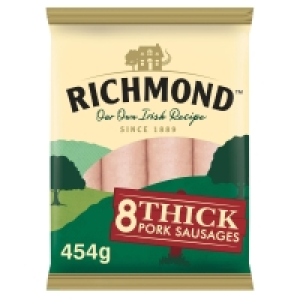 Iceland  Richmond 8 Thick Pork Sausages 454g