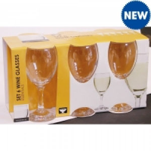 JTF  Essentials White Wine Glasses 25cl 6pk