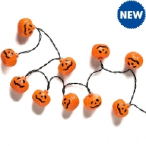 JTF  Pumpkin String Lights 10 White LED B/O