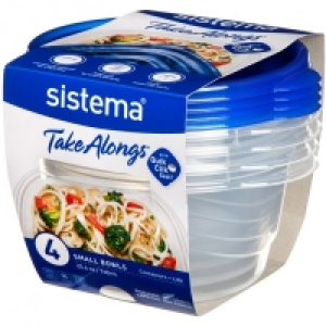 Sistema Food Storage Bowls 4 Pack