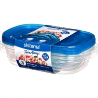 JTF  Sistema Food Storage Containers 3 Pack