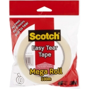 Scotch Easy Tear Mega Roll Tape 100m