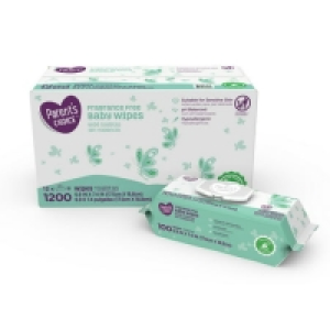 Parents Choice Fragrance Free Baby Wipes, 12 packs of 100 (