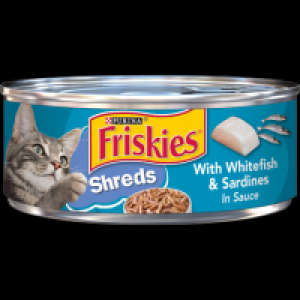 Friskies Wet Cat Food, Shreds With Whitefish & Sardines in S