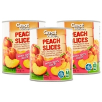 Walmart  (3 Pack) Great Value Peach Slices in Peach & Pear Juice, 29 