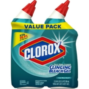 Clorox Toilet Bowl Cleaner Clinging Bleach Gel, Cool Wave -