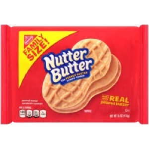 Nabisco Nutter Butter Real Peanut Cookies Family Size, 16 Oz