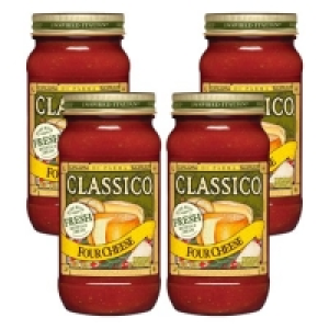 (4 Pack) Classico Four Cheese Pasta Sauce, 24 oz Jar