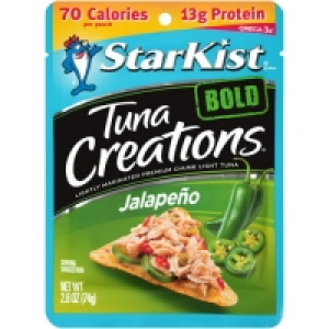 (6 pack) StarKist Tuna Creations Bold, Jalapeno, 2.6 oz Pouc