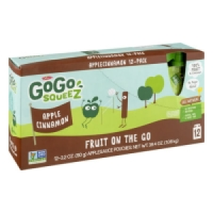 GoGo squeeZ Applesauce Cinnamon 3.2oz 12PK
