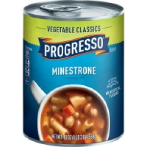 (4 pack) Progresso Vegetable Classics Minestrone Soup, 19 oz