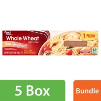 Walmart  (5 Pack) Great Value Whole Wheat Thin Spaghetti, 16 oz