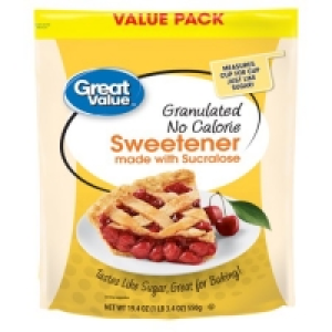 Walmart  Great Value Granulated No Calorie Sweetener Value Pack, 19.4
