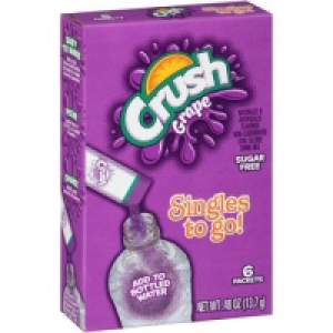 Walmart  Crush Singles To-Go Grape Drink Mix, 0.45 Oz., 6 Packets