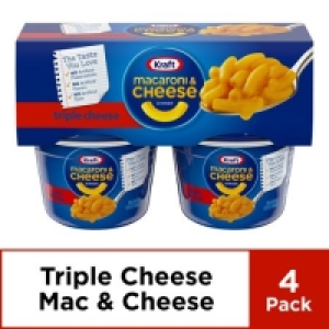 Kraft Easy Mac Triple Cheese Macaroni and Cheese, 4 ct - 8.2