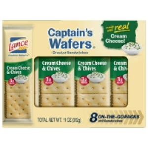 Lance Captains Wafers Cream Cheese and Chives Sandwich Crac