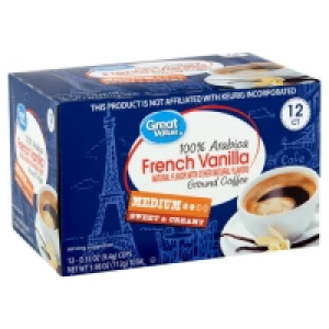 Great Value 100% Arabica French Vanilla Coffee Pods, Medium