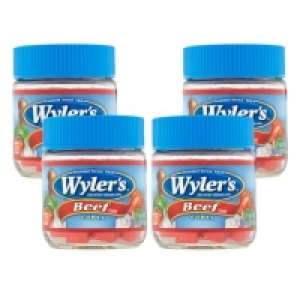 (4 Pack) Wylers Beef Instant Bouillon Cubes, 3.25 oz Jar