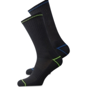 Aldi  Lime, Blue & Black Socks 2 Pack