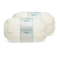 Aldi  Cream Chunky Yarn 2 Pack