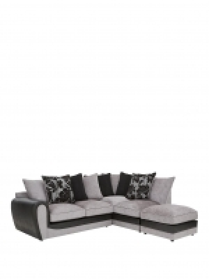 Fleur Fabric and Snakeskin Right Hand Corner Chaise Scatter  £949.00