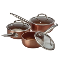 RobertDyas  Cooks Professional 3-Piece Non-Stick Saucepan Set - Copper