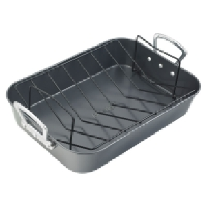 Prestige Non-Stick Roasting Tin with Rack - Grey £17.49
