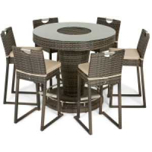 Maze Rattan 6-Seat Bar Set with Ice Bucket and Parasol - Bro £809.99