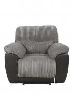 LittleWoods  Sienna Fabric/Faux Leather Recliner Armchair