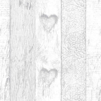 Wilko  Fresco Plank Love Heart Wallpaper