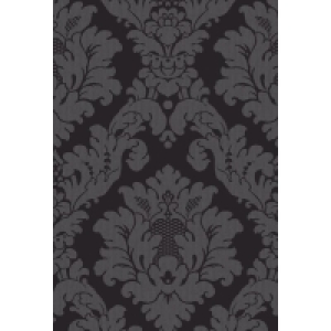Wilko  Arthouse Opera Da Vinci Damask Textured Black Wall paper 405