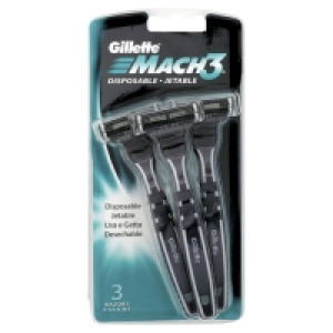 Gillette Mach 3 Mens Disposable Razor 3 pack £3.50