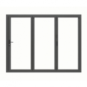 Jci Aluminium Bi-fold Door Set Grey Right Opening 2090 x 239 £3,100.00