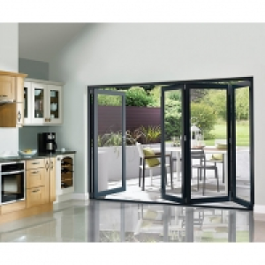 Wickes Burman Slimline Finished Bi-fold Door Grey 10ft Wide £3,000.00