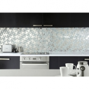Wickes Lunar Glass & Metal Modular Mosaic - 300 x 300mm &pound;12.49