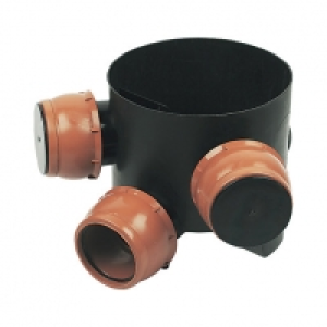 FloPlast D801 45 Deg Mini Access Chamber Base with 3 Flexibl £30.00