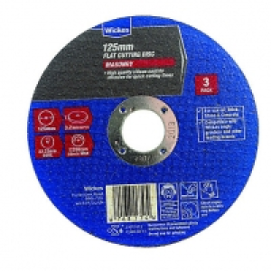 Wickes Masonry Flat Cutting Disc 125mm Pack of 3 £6.00