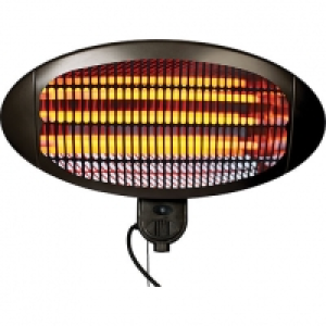 La Hacienda Quartz Wall Mounted Outdoor Heater Black