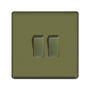 Wickes 10A Light Switch 2 Gang 2 Way Pearl Nickel Screwless  £8.39
