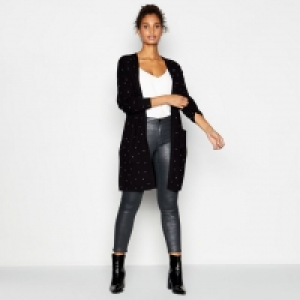 Black Diamante Embellished Cardigan
