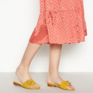 Debenhams  Yellow Buckle Riley Slider Sandals