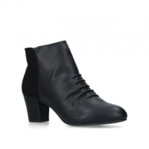 Black Tully mid heel ankle boots